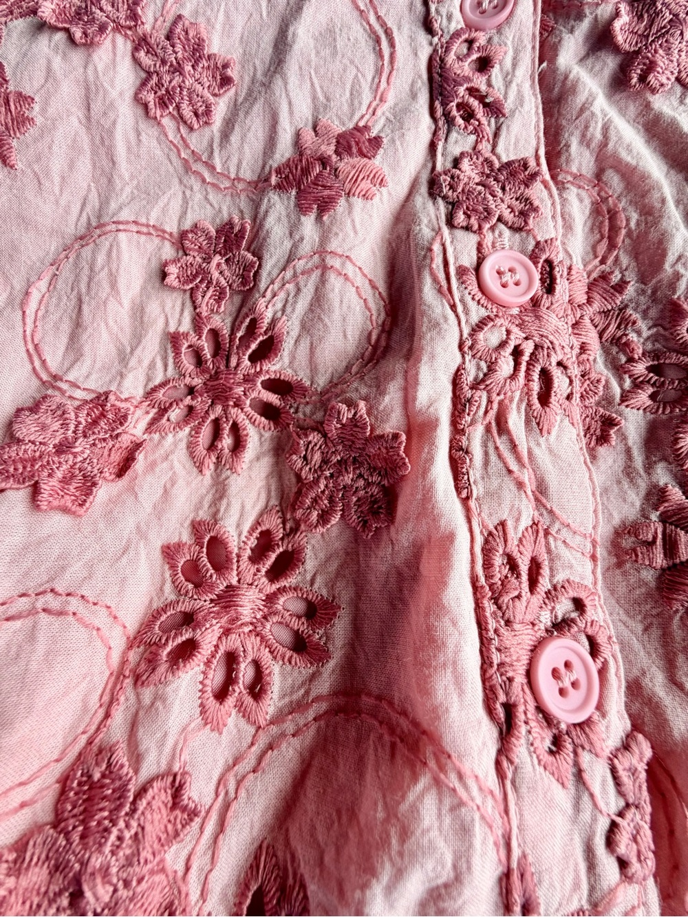 Fate Pink Floral Button-Front Mini Dress - Picture 3 of 4